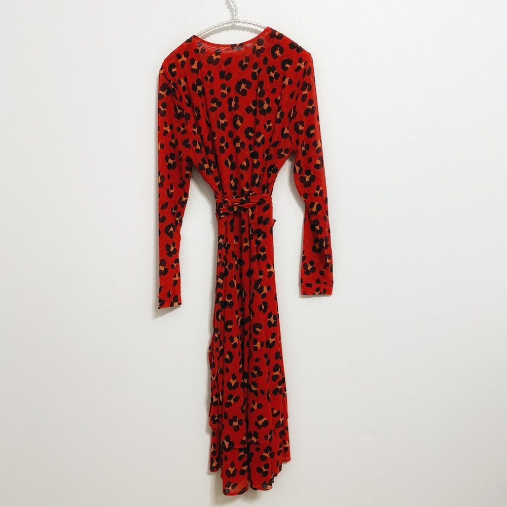 CAbi Red Leopard Print Midi Dress - Picture 4 of 9